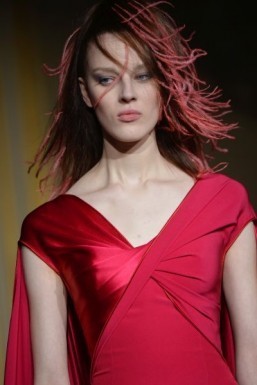 Runway hair: feathery locks at Alexis Mabille