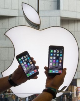 Apple profit jumps but shares slip