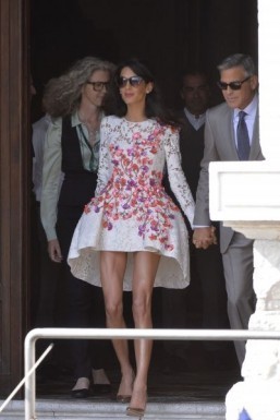 ‘That dress’ designer revealed as Mrs. Clooney shows fashion force
