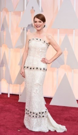 Oscars fashion: White and silver, and lots of beads