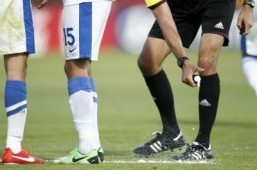 The vanishing spray was previously tested at this year's under-20 World Cup in Turkey. © AFP PHOTO/TURKPIX/Aykut AKICI