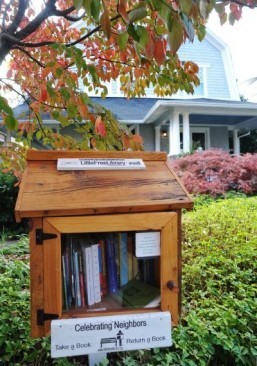 Take a book, leave a book: tiny libraries thrive in US