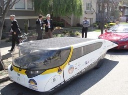 Solar-powered family car Stella rides California coast