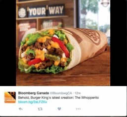 Burger King to release the ‘Whopperito’ nationwide across the US