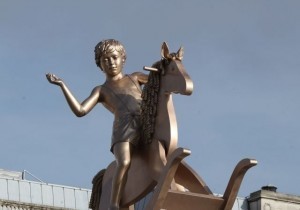 Trafalgar Square, focal point for Olympic spectators, gets new statue