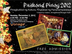 2012 Paskong Pinoy to be held on December 2 at Catholic University