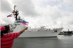 BRP Alcaraz brings 123.7 tons of relief goods to Leyte