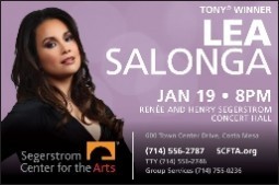 Tony® and Olivier Award Winner Lea Salonga Debuts in Segerstrom Center’s Cabaret Series