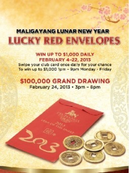 Pechanga Resort & Casino give away $100,000 “Lucky Red Envelope” for Lunar New Year