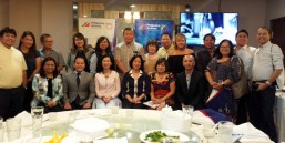 Ma. Theresa B. Garces, PAL-LA Area Manager(seated 3rd from left) and staff and DOT-LA Director Richmond Jimenez(seated 2nd from left), with travel agency managers in a restaurant in San Diego last Thursday(October 13).