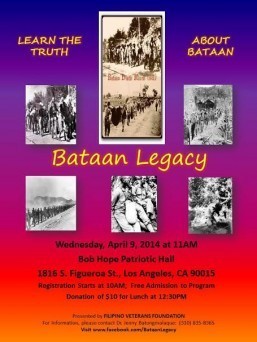 Filipino Veterans Foundation presents Bataan Legacy April