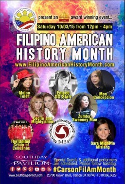 FilAm History Month Kicks Off Oct 3 at South Bay Pavilion