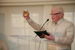 Ambassador Jose L. Cuisia Jr. offers a toast during the Independence Day Reception at the Hay Adams Hotel in Washington, D.C. (Philippine Embassy Photo by Elmer G. Cato)
