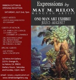 Mangyan artist holds one-man art exhibit in La Habra