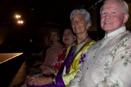 Ms. Christine Lagarde, Managing Director of the International Monetary Fund, celebrates with Ambassador Jose L. Cuisia and his wife Ma. Victoria J. Cuisia during the Gala Evening in commemoration of the 117th Anniversary of the Declaration of Philippine Independence at the Ronald Reagan Building and International Trade Center on 11 June 2015. (Embassy Photo by Ivan Gonzales)