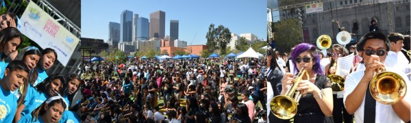 The Arts Fest celebration kicked off with school-site performances, leading to a grand finale event. Last Saturday, March 15, in partnership with LA County’s Grand Park in Downtown Los Angeles, the District hosted a culminating festival, “LAUSD Arts Fest in the Park,” where more than 2,000 students had performed.