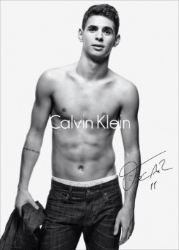Rising soccer star Oscar poses for Calvin Klein