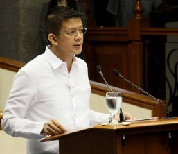 Senator Chiz Escudero, chair of the Senate Finance Committee, delivers a privilege speech on the 2014 General Appropriations Bill, Tuesday morning. According to Escudero, the 2014 budget proposal, which includes funds for climate change adaptation and disaster risk reduction programs and projects in the amount of P70 billion, will also include specific funding for the rehabilitation of the Visayas on top of the existing calamity fund to be sourced from items which can be postponed in the 2014 national budget. (MNS photo)