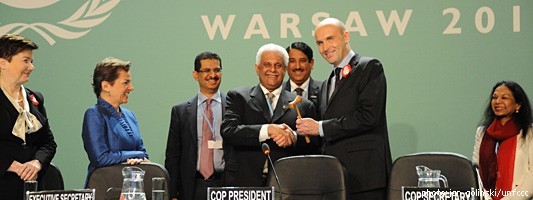 The 19th session of the Conference of the Parties to the UNFCCC and the 9th session of the Conference of the Parties serving as the Meeting of the Parties to the Kyoto Protocol is taking place from 11 to 22 November. The conference is being held at the National Stadium in Warsaw, Poland.(photo courtesy of www.unfccc.int)