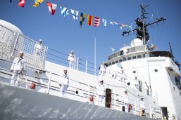 The crew of the former Coast Guard Cutter Boutwell, now the Philippine Navy vessel Andres Bonifacio, man the rail of the vessel following its official transfer to the Philippine Navy back on July 21, 2016, during a ceremony held at Coast Guard Base Alameda in Alameda, California. The Boutwell is the third decommissioned Coast Guard cutter to be transferred to the Philippine Navy as part of the Excess Defense Articles program, which offers excess military equipment to U.S. allies in their modernization efforts. U.S. Coast Guard photo by Petty Officer 2nd Class Cory J. Mendenhall.