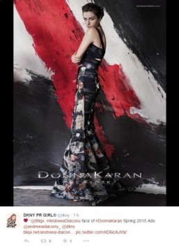 Andreea Diaconu is the new face of Donna Karan