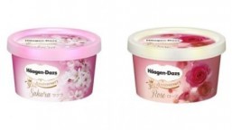 Haagen-Dazs Japan has released cherry blossom and rose-flavored ice creams to celebrate its 30th anniversary in Japan. ©Haagen-Dazs Japan