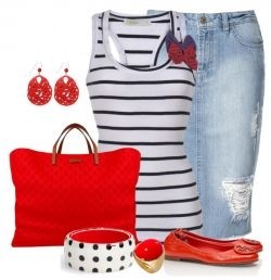 Top trend: denim pencil skirts