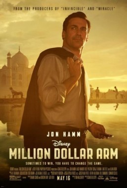 Entertainment , Cinema , Celebrity , trailers, Disney , sports drama, Indian cricket , American baseball, "Mad Men" , Jon Hamm , baseball talent agent , bankruptcy, US major league baseball player , India , competition , Lake Bell, Alan Arkin, Bill Paxton, "Life of Pi" , Suraj Sharma ,"Million Dollar Arm" , J.B. Bernstein, Australian director, Craig Gillespie ,"Lars and the Real Girl", Tom McCarthy ,"The Visitor", "Up", , inspirational story , emigration, friendship, "Million Dollar Arm" ,US theaters , "Million Dollar Arm",