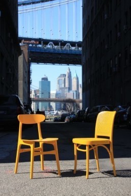 Times Square transformed into a giant stage with New York vintage chair exhibition