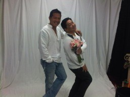 The musical, originally directed by Nonon Padilla, with Libretto by Bienvenido Lumbera and Music by Ryan Cayabyab, features Miguel Vera as Crisostomo Ibarra and Maria Cristina ‘Kit’ Navarro as Maria Clara. It also stars John Arcilla, Joji Isla, Annie Nepomuceno and many more. Photo shows Joseph Gelito (right) with Miguel Vera.