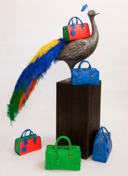 Loewe features electric hues in new handbag collection
