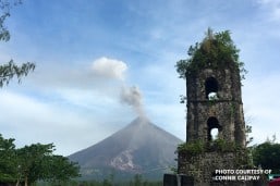 Mayon’s sulfur emission lowers, hazardous eruption threat remains