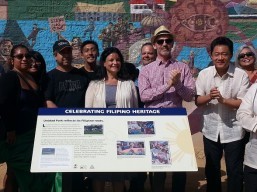 Signage for largest Fil-Am mural in US unveiled