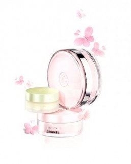 Chanel has three new shimmery products scented with the three fragrances in its Chance collection: Chance, Chance Eau Tendre, and Chance Eau Fraîche. ©Chanel
