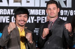 Algieri hits the ground as he prepares to challenge Pacquiao