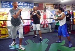 Charles Barkley & Reggie Miller: Toe to Toe with Manny Pacquiao. TNT analysts and NBA Hall of Famers Charles Barkley and Reggie Miller when the two spent a day with Manny Pacquiao at the Wild Card Gym in Hollywood, Calif., where he is training for his fight against Juan Manuel Márquez that he lost via a one-punch knockout.