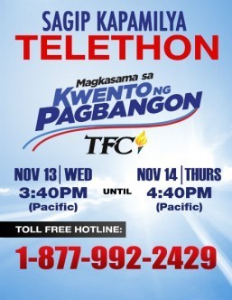 TFC to Hold Live Telethon Fundraiser for Sagip Kapamilya in U.S. & Canada on November 13-14