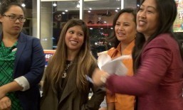 The candidate and campaign coordinators from left to right: Marissa Sunio, Lauren Poblete, Marissa Rebaya and Lynda Johnson