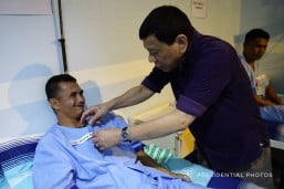 Duterte lauds bravery, sacrifices of wounded soldiers